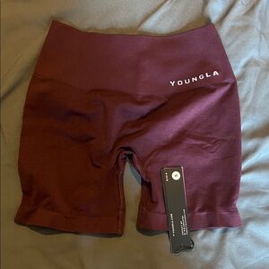 YoungLA Women's Deep Red Bike Shorts